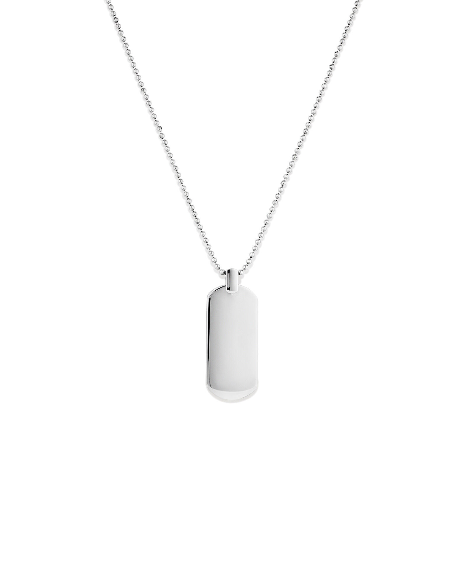 Michael Hill 55Cm 22 Dog Tag Pendant In Sterling Silver Silver 22 Inch
