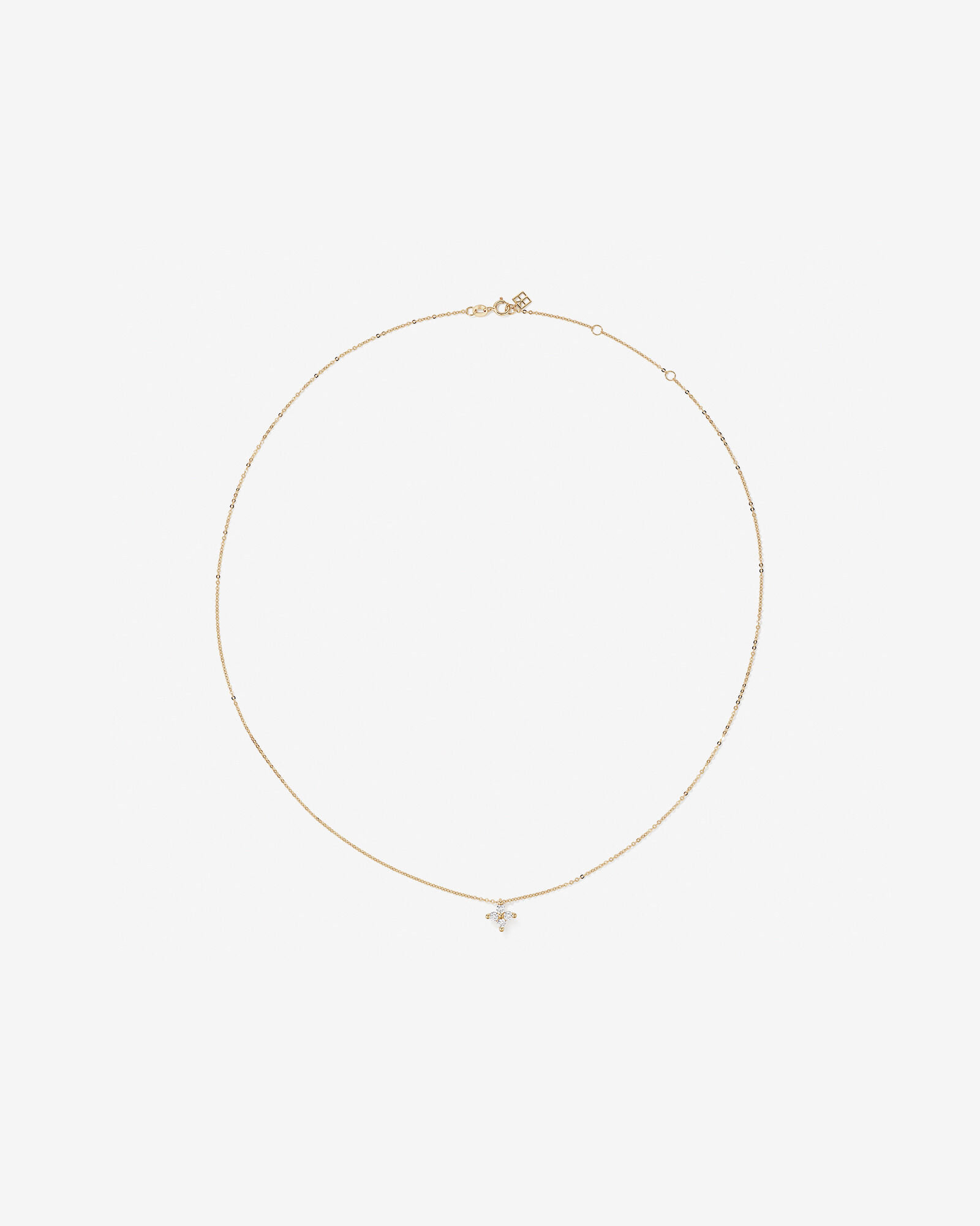 Flower Necklace and Stud Earrings Gift Set with Cubic Zirconia in 10kt Yellow Gold