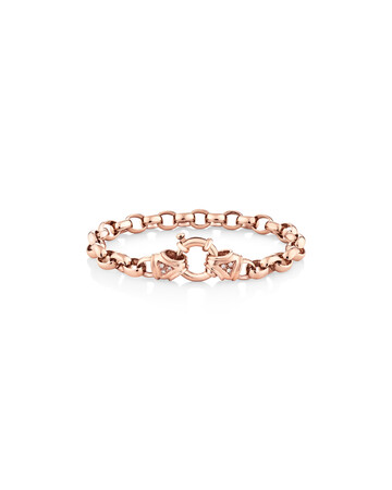 Diamond Set Rolo Bracelet in 10kt Rose Gold Diamond Set Rolo Bracelet in 10kt Rose Gold