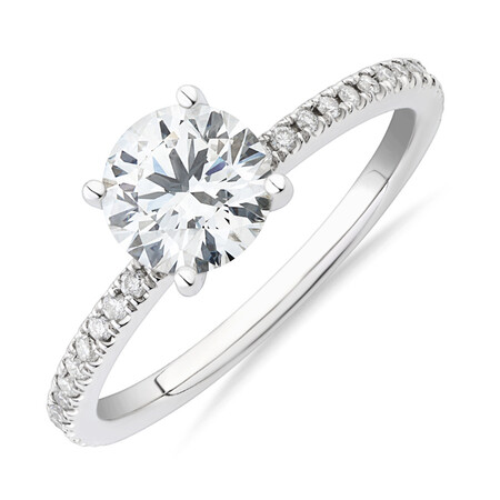 Laboratory-Created 1.14 Carat TW of Diamond Ring In 14kt White Gold Laboratory-Created 1.14 Carat TW of Diamond Ring In 14kt White Gold