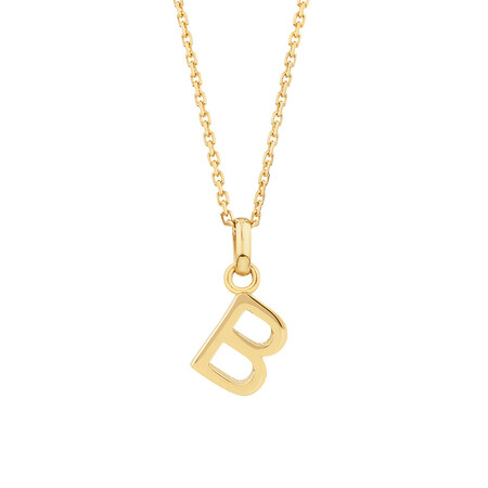 B Initial Pendant in 10kt Yellow Gold B Initial Pendant in 10kt Yellow Gold