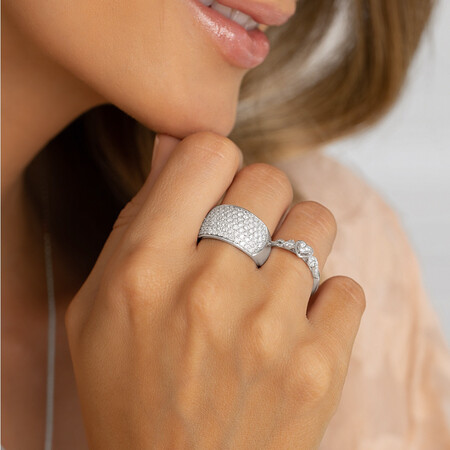 Ring with 1.5 Carat TW of Diamonds in 10kt White Gold Ring with 1.5 Carat TW of Diamonds in 10kt White Gold