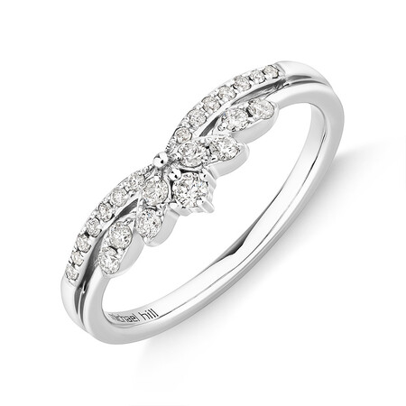Wedding Band with 0.23 Carat TW of Diamonds in 10kt White Gold