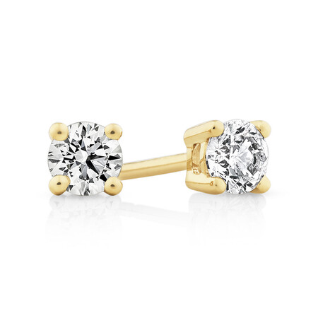 Classic Stud Earrings with 0.30 Carat TW of Diamonds in 10kt Yellow Gold