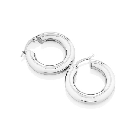 15mm Hoop Earrings in Sterling Silver 15mm Hoop Earrings in Sterling Silver