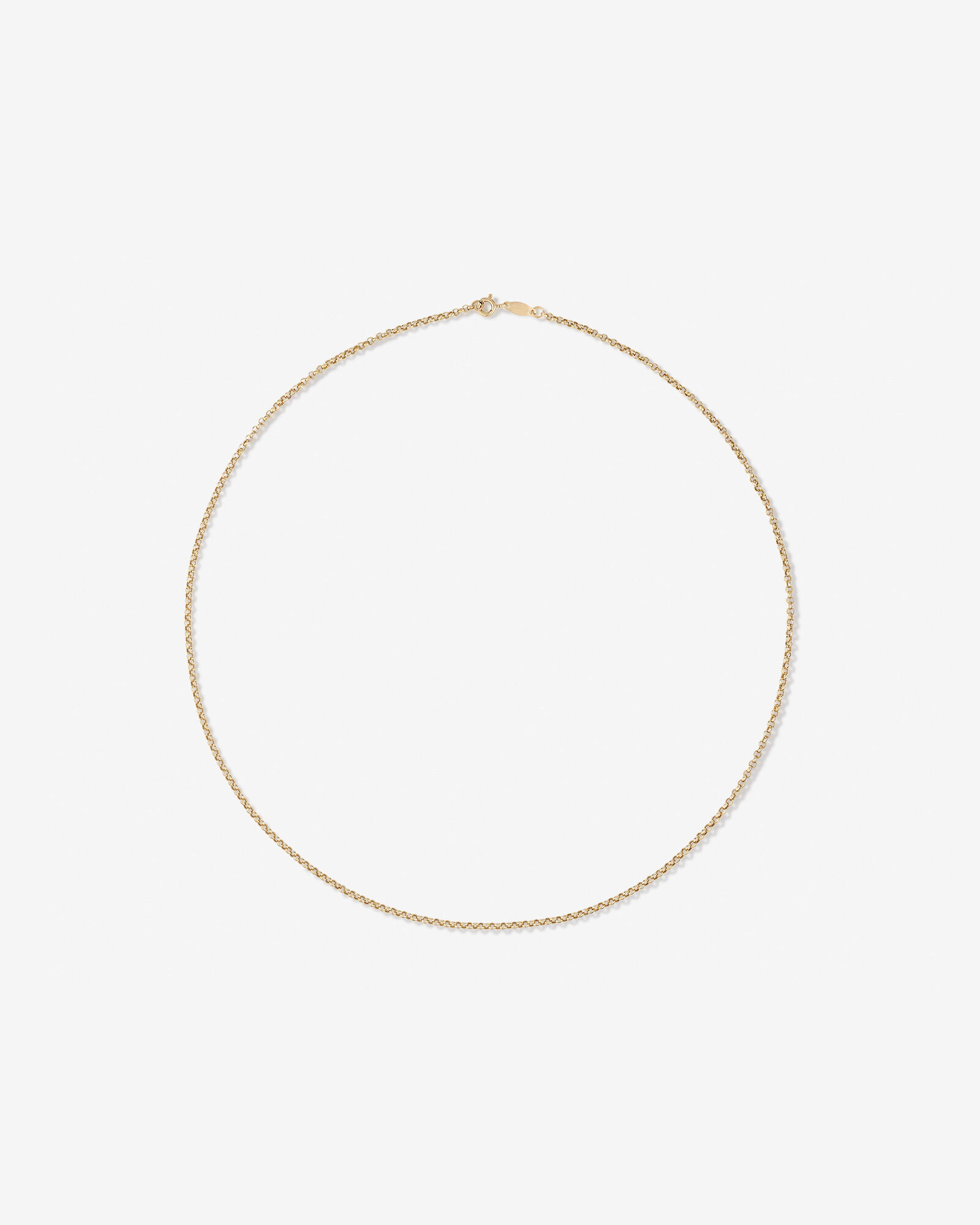 50cm (20") Hollow Belcher Chain in 10kt Yellow Gold