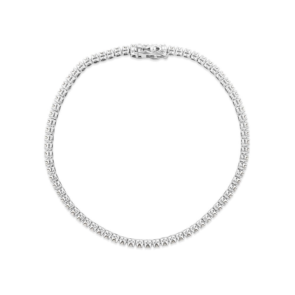 Bracelet tennis en diamants cultivés en laboratoire TW de 0,90 carat serti en or blanc 10 carats