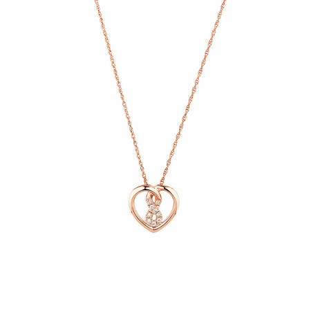 Mini Infinitas Pendant with Diamonds in 10kt Rose Gold