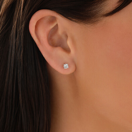 Stud Earrings with 0.46 Carat TW of Diamonds in 14kt White Gold Stud Earrings with 0.46 Carat TW of Diamonds in 14kt White Gold
