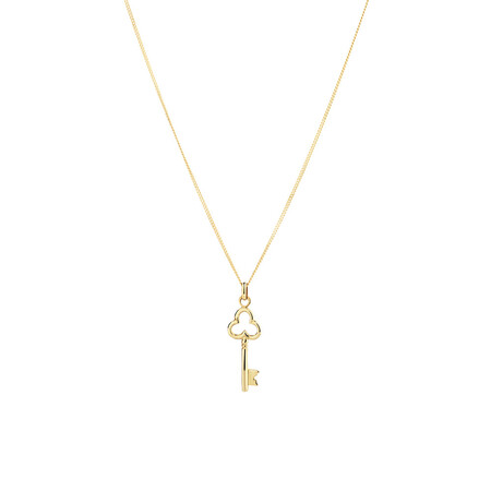 Polished Key Pendant in 10kt Yellow Gold Polished Key Pendant in 10kt Yellow Gold