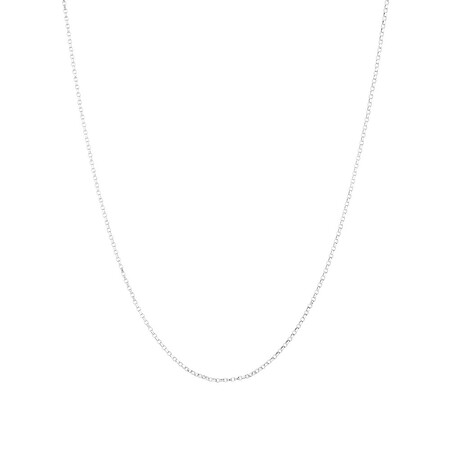 55cm (22") Belcher Chain in 10kt White Gold