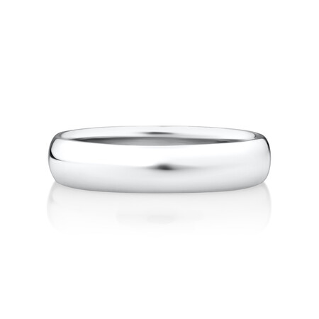 5mm Half Round Wedding Band in Sterling Silver 5mm Half Round Wedding Band in Sterling Silver