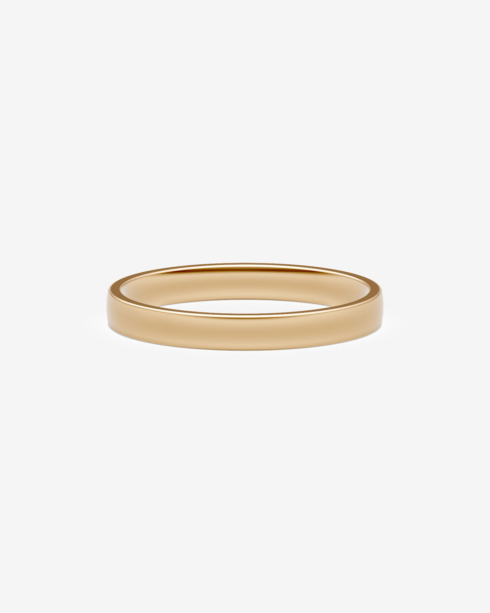 Half Round Wedding Band 10kt Yellow Gold