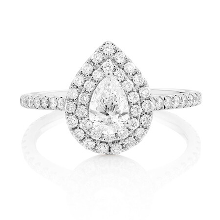 Sir Michael Hill Designer Bridal Double Halo Engagement Ring with 1.20 Carat TW of Diamonds in 14kt White Gold Sir Michael Hill Designer Bridal Double Halo Engagement Ring with 1.20 Carat TW of Diamonds in 14kt White Gold