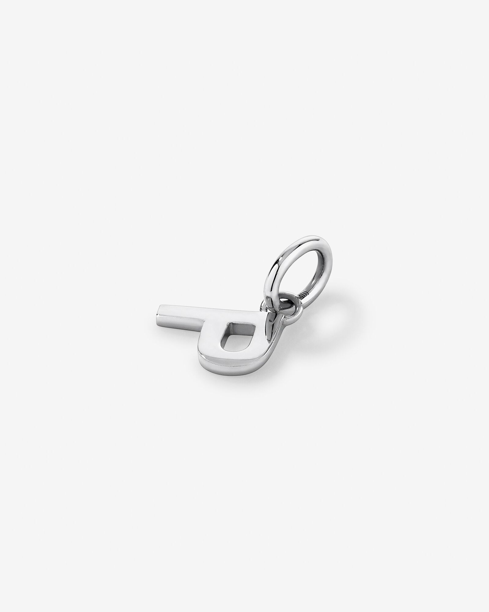 Letter P Initial Pendant in Sterling Silver