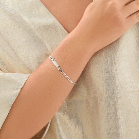 19cm (7.5") Identity Bracelet in Sterling Silver 19cm (7.5") Identity Bracelet in Sterling Silver