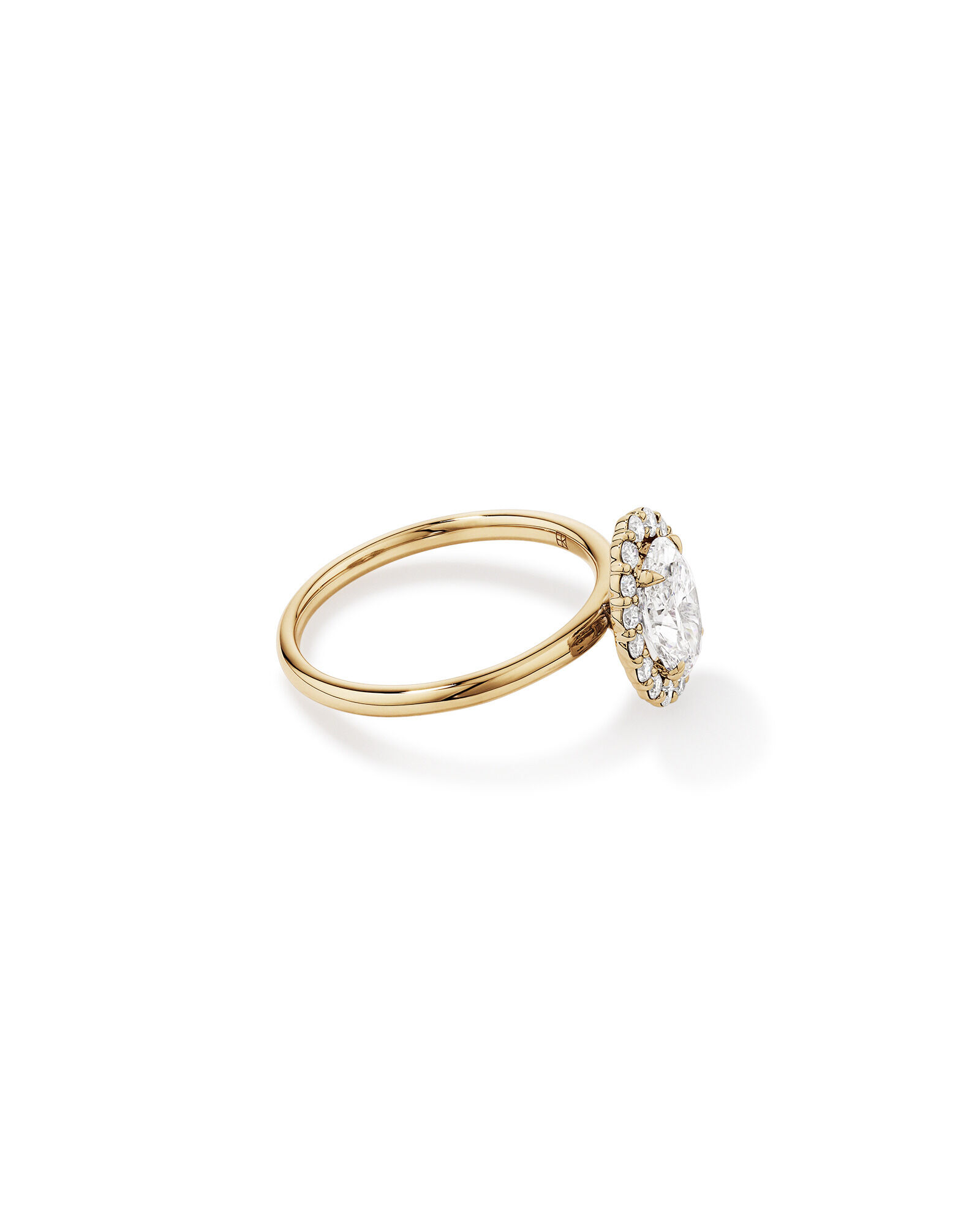 Bague de fiançailles TW de 1,46 carat en or jaune jaune 14 carats