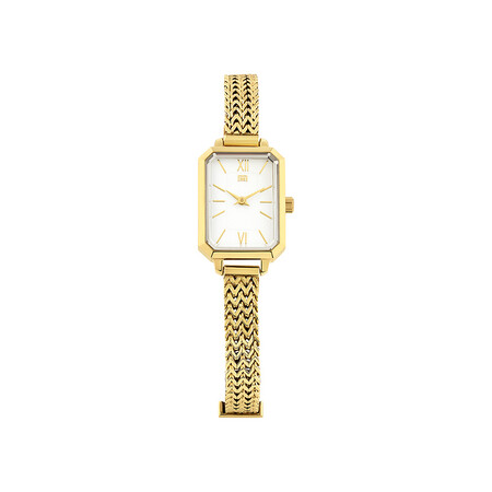 Ladies Mesh Bracelet Watch in Yellow Tone Stainless Steel Ladies Mesh Bracelet Watch in Yellow Tone Stainless Steel