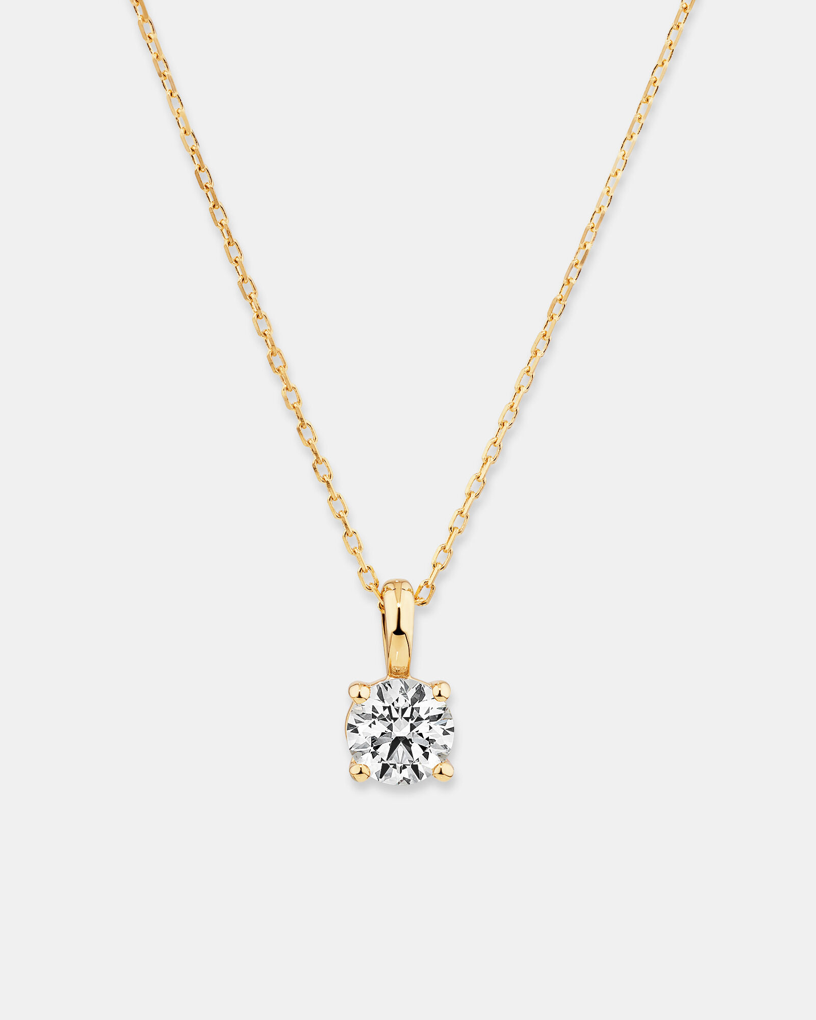 0.50 Carat TW Diamond Solitaire Pendant in 18kt Yellow Gold