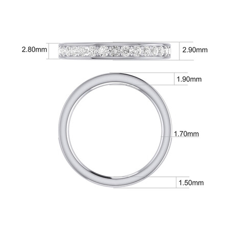 Wedding Band with 1/2 Carat TW of Diamonds in 14kt White Gold Wedding Band with 1/2 Carat TW of Diamonds in 14kt White Gold