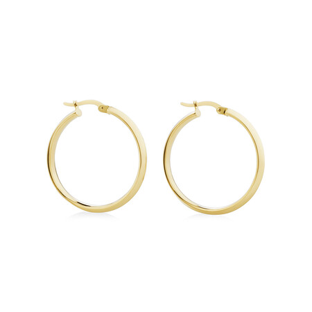 25mm Hoop Earrings In 10kt Yellow Gold 25mm Hoop Earrings In 10kt Yellow Gold