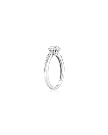 Promise Ring with 0.15 Carat TW of Diamonds in 10kt White Gold Promise Ring with 0.15 Carat TW of Diamonds in 10kt White Gold