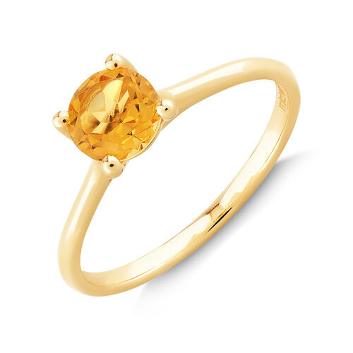 Citrine Ring in 10ct Yellow Gold