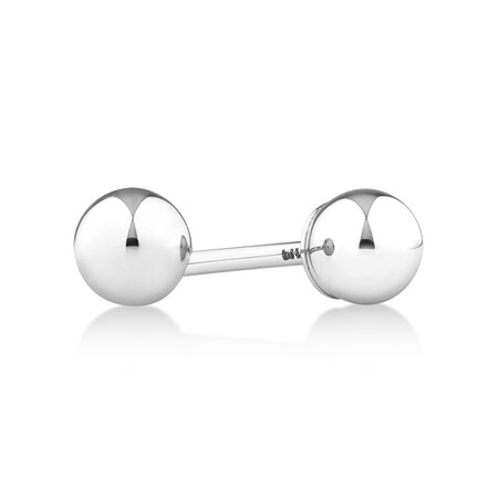 3mm Ball Stud Earrings in 10kt White Gold