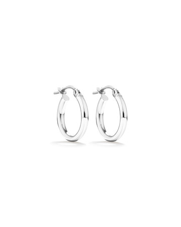 14mm Hoop Earrings in 10kt White Gold 14mm Hoop Earrings in 10kt White Gold