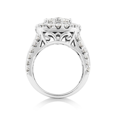 Engagement Ring with 4 Carat TW of Diamonds in 14kt White Gold Engagement Ring with 4 Carat TW of Diamonds in 14kt White Gold