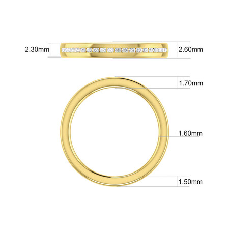 Wedding Band with 1/5 Carat TW of Diamonds in 14kt Yellow Gold Wedding Band with 1/5 Carat TW of Diamonds in 14kt Yellow Gold