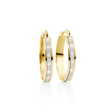 Glitter Hoop Earrings in 10kt Yellow Gold Glitter Hoop Earrings in 10kt Yellow Gold