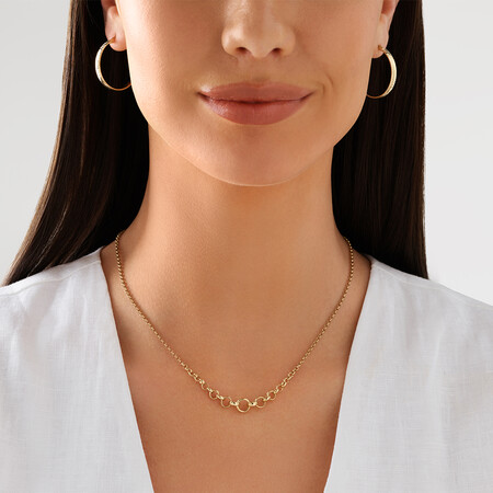 45cm (17") Graduated Belcher Chain in 10kt Yellow Gold 45cm (17") Graduated Belcher Chain in 10kt Yellow Gold