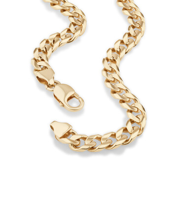 55cm (22") 7.5mm-8mm Width Solid Curb Chain in 10kt Yellow Gold 55cm (22") 7.5mm-8mm Width Solid Curb Chain in 10kt Yellow Gold