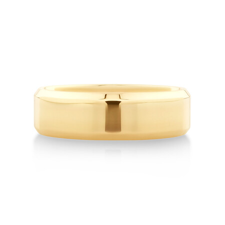 Flat Bevelled Wedding Band in 10kt Yellow Gold Flat Bevelled Wedding Band in 10kt Yellow Gold