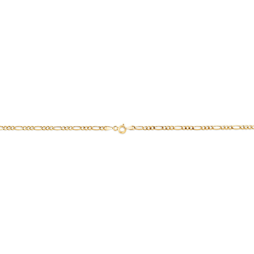 60cm (24") 2.5mm-3mm Width Hollow Figaro Chain in 10kt Yellow Gold