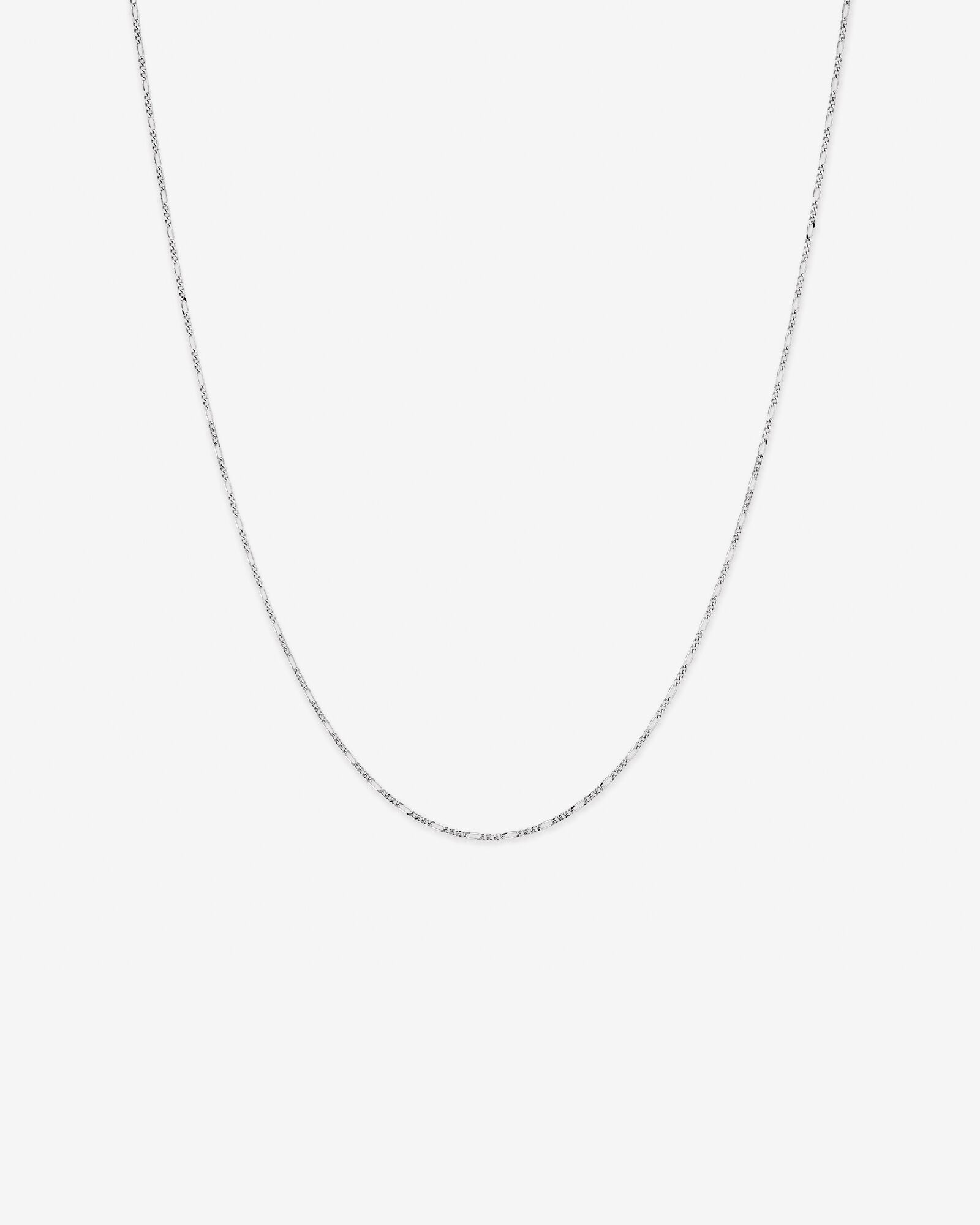 50cm (20") 1.4mm Width Figaro Chain Necklace in Sterling Silver