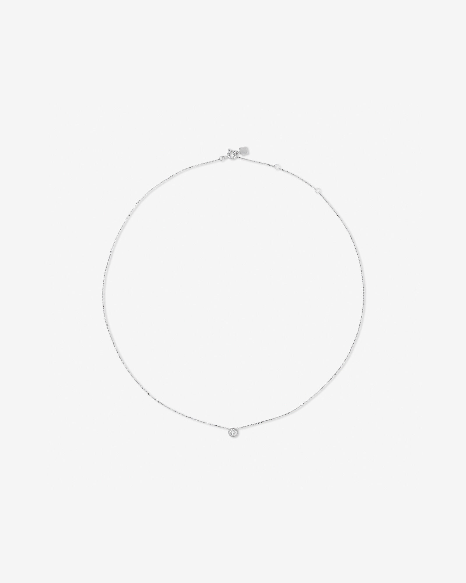 0.25 Carat TW Round Brilliant Diamond Bezel Set Pendant in 18kt Gold