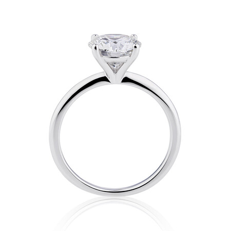 Laboratory-Created 2 Carat Diamond Ring in 14kt White Gold Laboratory-Created 2 Carat Diamond Ring in 14kt White Gold