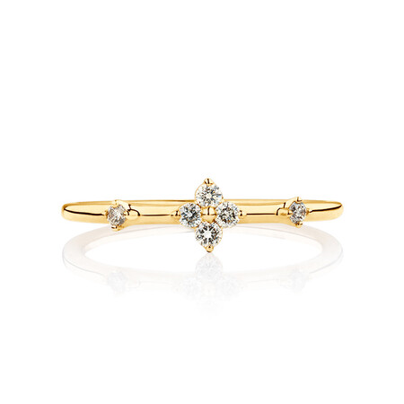 Stacker Ring with Diamonds in 10kt Yellow Gold Stacker Ring with Diamonds in 10kt Yellow Gold