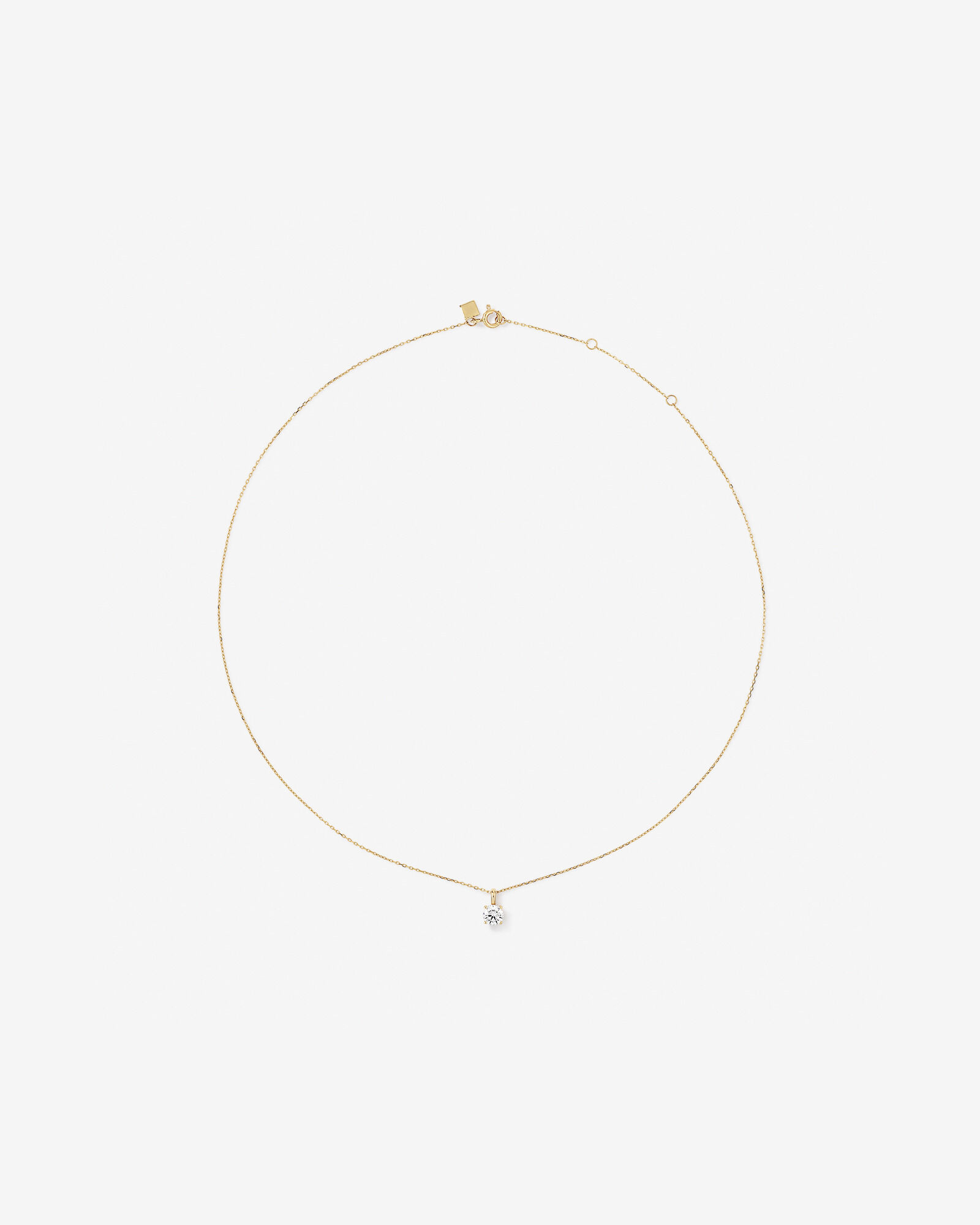 0.50Carat TW Laboratory-Grown Diamond Solitaire Pendant in 14kt Yellow Gold