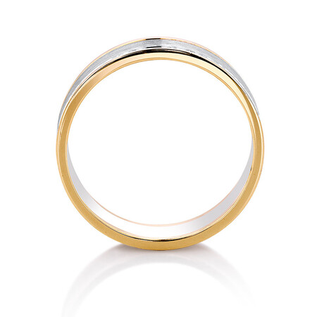 Wedding Band in 10kt Yellow & White Gold Wedding Band in 10kt Yellow & White Gold