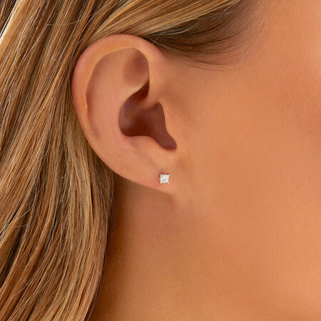 Stud Earrings with 0.30 Carat TW of Diamonds in 10kt White Gold Stud Earrings with 0.30 Carat TW of Diamonds in 10kt White Gold