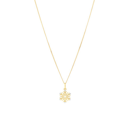 Snowflake Pendant in 10kt Yellow Gold Snowflake Pendant in 10kt Yellow Gold