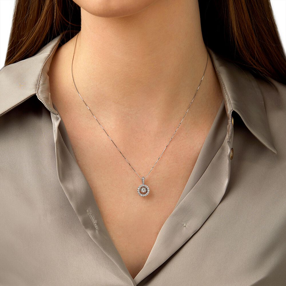 Everlight Pendant with 1/2 Carat TW of Diamonds in 14kt White Gold