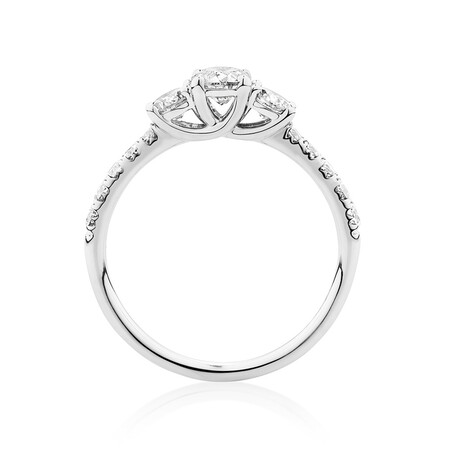 Engagement Ring with 1 Carat TW of Diamonds in 14ct White Gold Engagement Ring with 1 Carat TW of Diamonds in 14ct White Gold