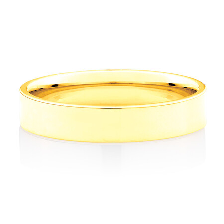 Flat Wedding Band in 10kt Yellow Gold Flat Wedding Band in 10kt Yellow Gold