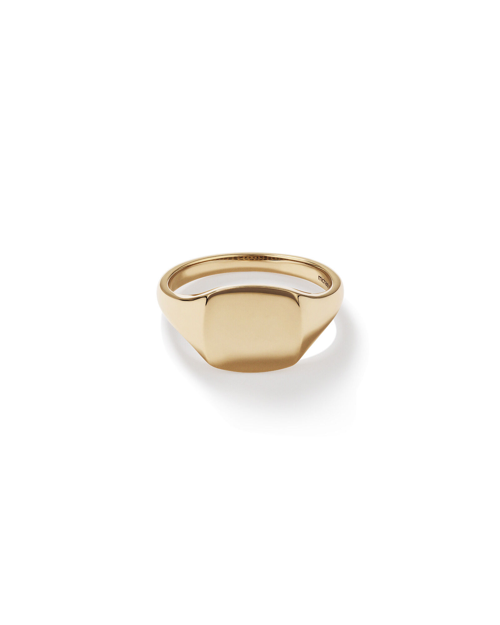 Gold square signet ring online