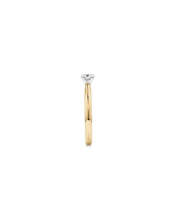 Certified Solitaire Engagement Ring with a 0.34 Carat TW Diamond in 14kt Yellow & White Gold Certified Solitaire Engagement Ring with a 0.34 Carat TW Diamond in 14kt Yellow & White Gold