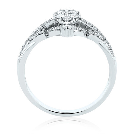 Engagement Ring With 0.45 Carat TW of Diamonds In 10kt White Gold Engagement Ring With 0.45 Carat TW of Diamonds In 10kt White Gold